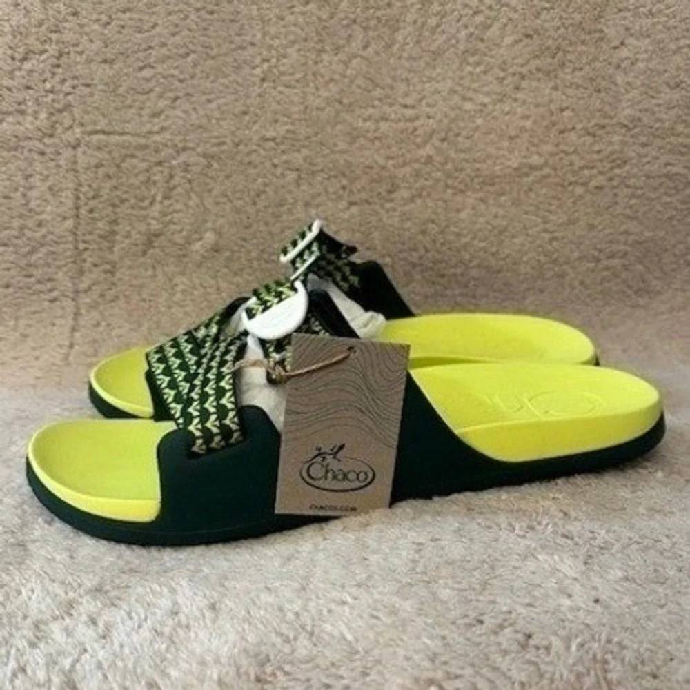 Chaco Chillos Slide Public Lands Evergreen Lime Green Mens 15 Sandals JCH198445